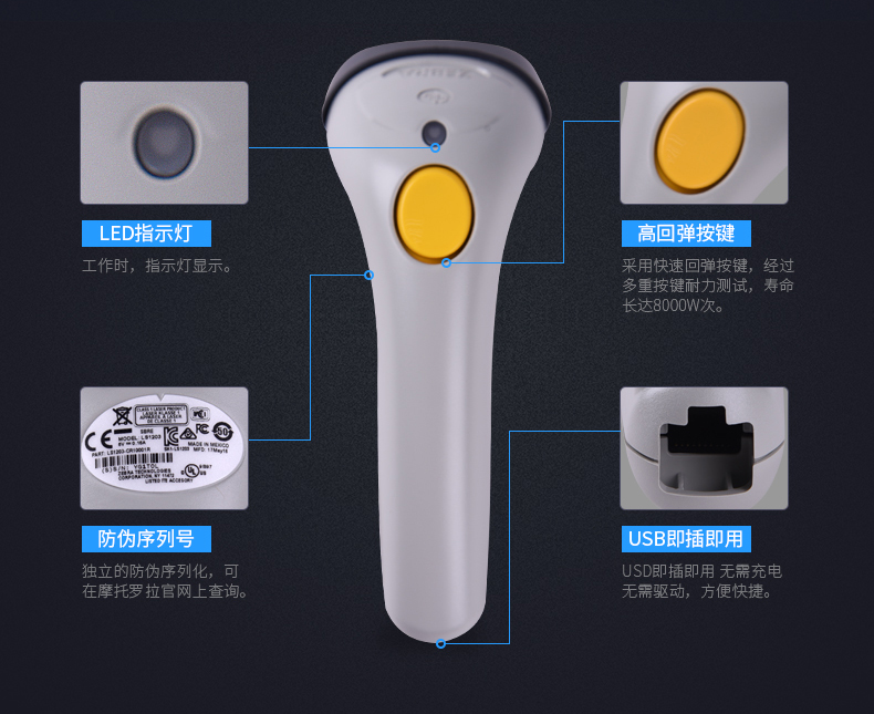 symbol訊寶 LS1203條碼掃描槍細(xì)節(jié)描述